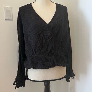 Black Long-sleeve Blouse